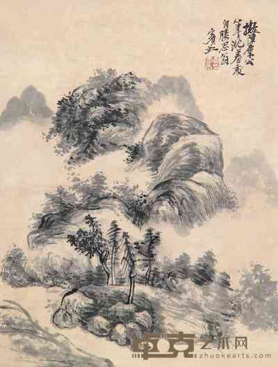 黄宾虹 山水 立轴 41×31cm